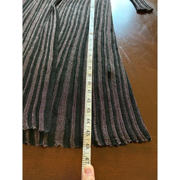 MISA Amberly Duster Cardigan in Purple Black Combo Metallic Size Small - Picture 11 of 13